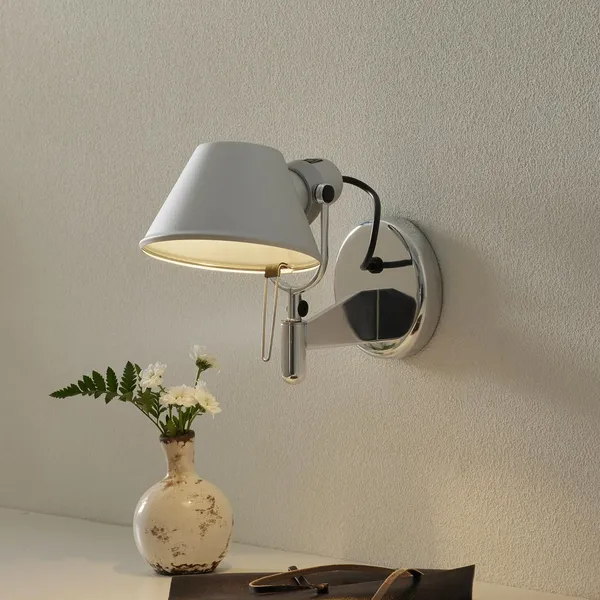Tolomeo Micro Faretto Væglampe Uden Afbryder Aluminium