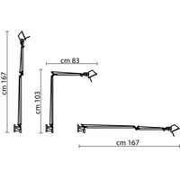 Tolomeo Braccio Wandlamp Aluminium