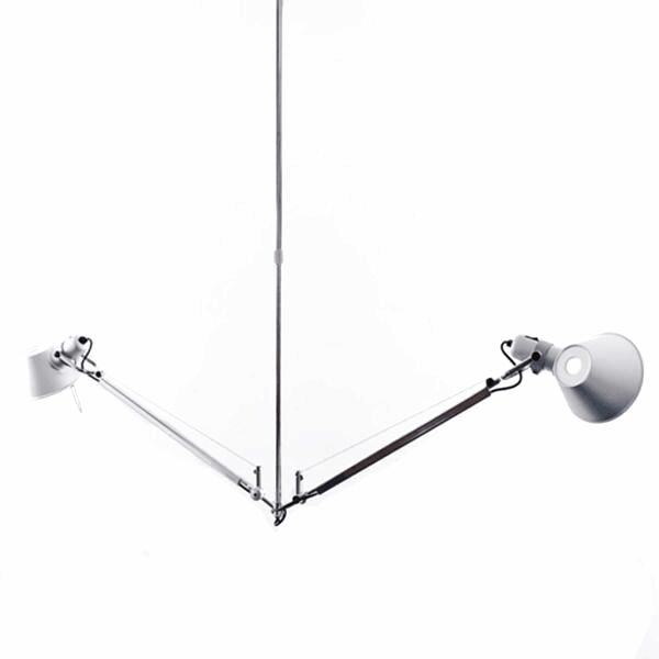 Tolomeo 2 Bracci Taklampa i Aluminium