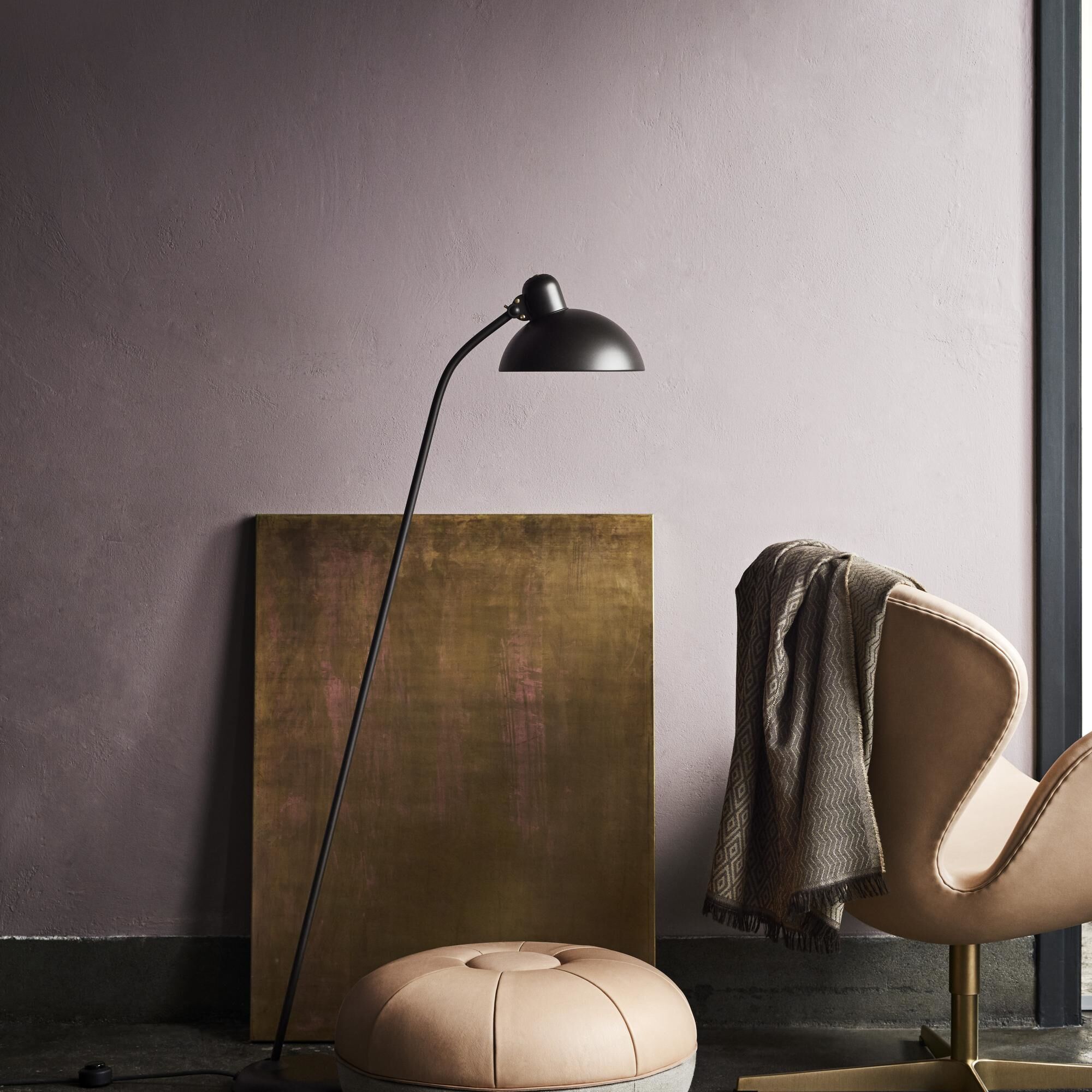 Kaiser Idell 6556 Floor Lamp Matt Black | AndLight