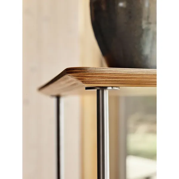 Aj Trolley Side Table Walnut