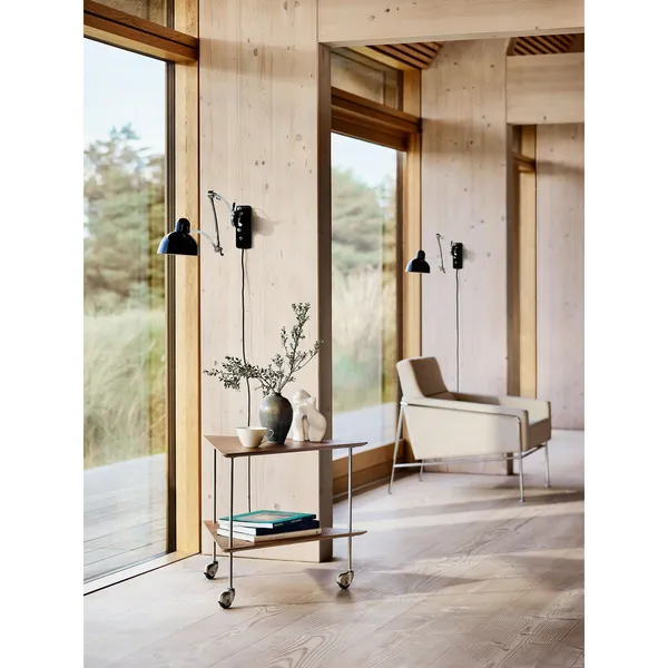 Aj Trolley Side Table Walnut