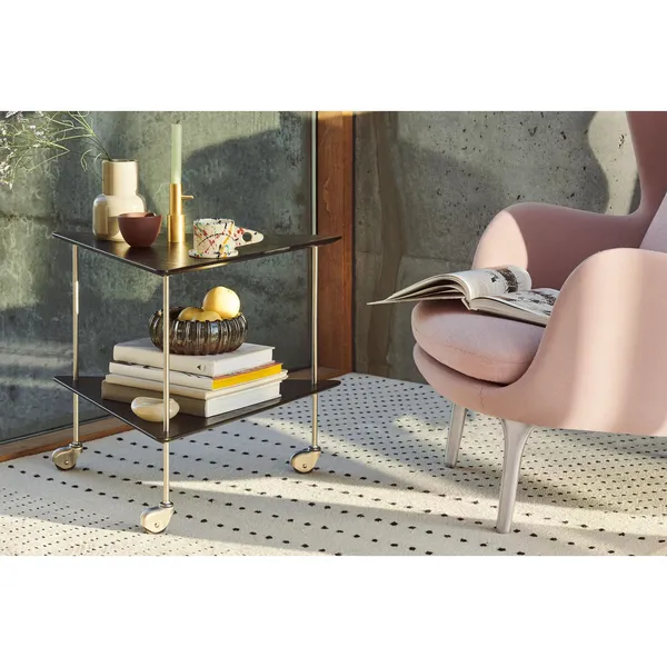 Aj Trolley Side Table Walnut