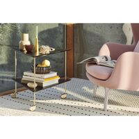 Aj Trolley Side Table Walnut