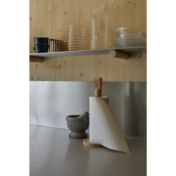 Skagerak Norr Paper Roll Holder Holder Oak wood/Leather