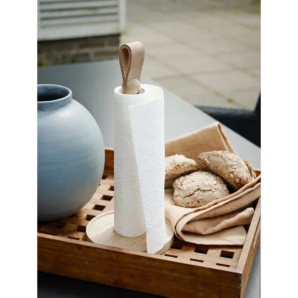 Skagerak Norr Paper Roll Holder Holder Oak wood/Leather