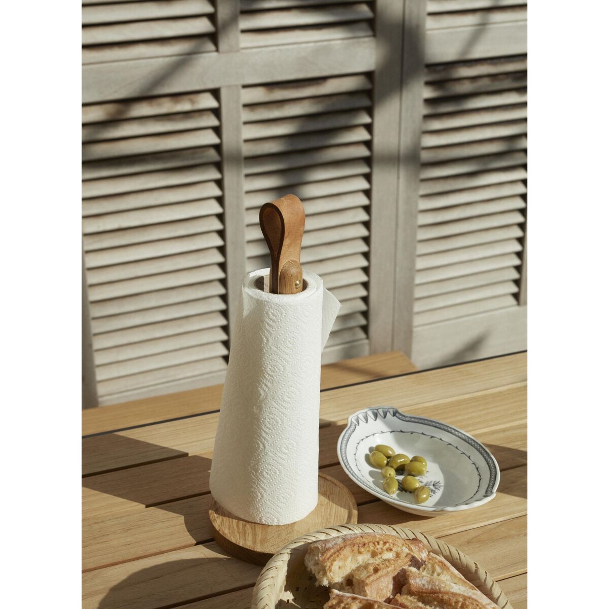 Skagerak Norr Paper Roll Holder Holder Oak wood/Leather