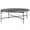 Gray marble and black base