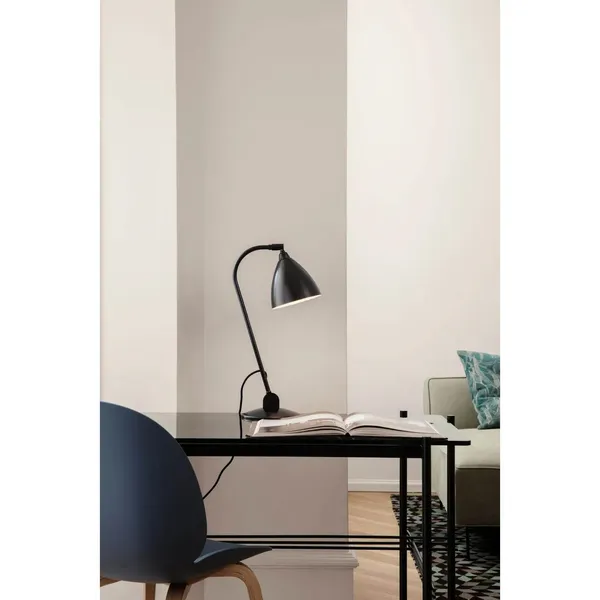 TS Skrivebord 120 x 60 cm med Sort Base og Sort Marmorplate