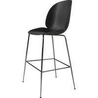Beetle Bar Stool 75 Conic Base Black Chrome/ Black