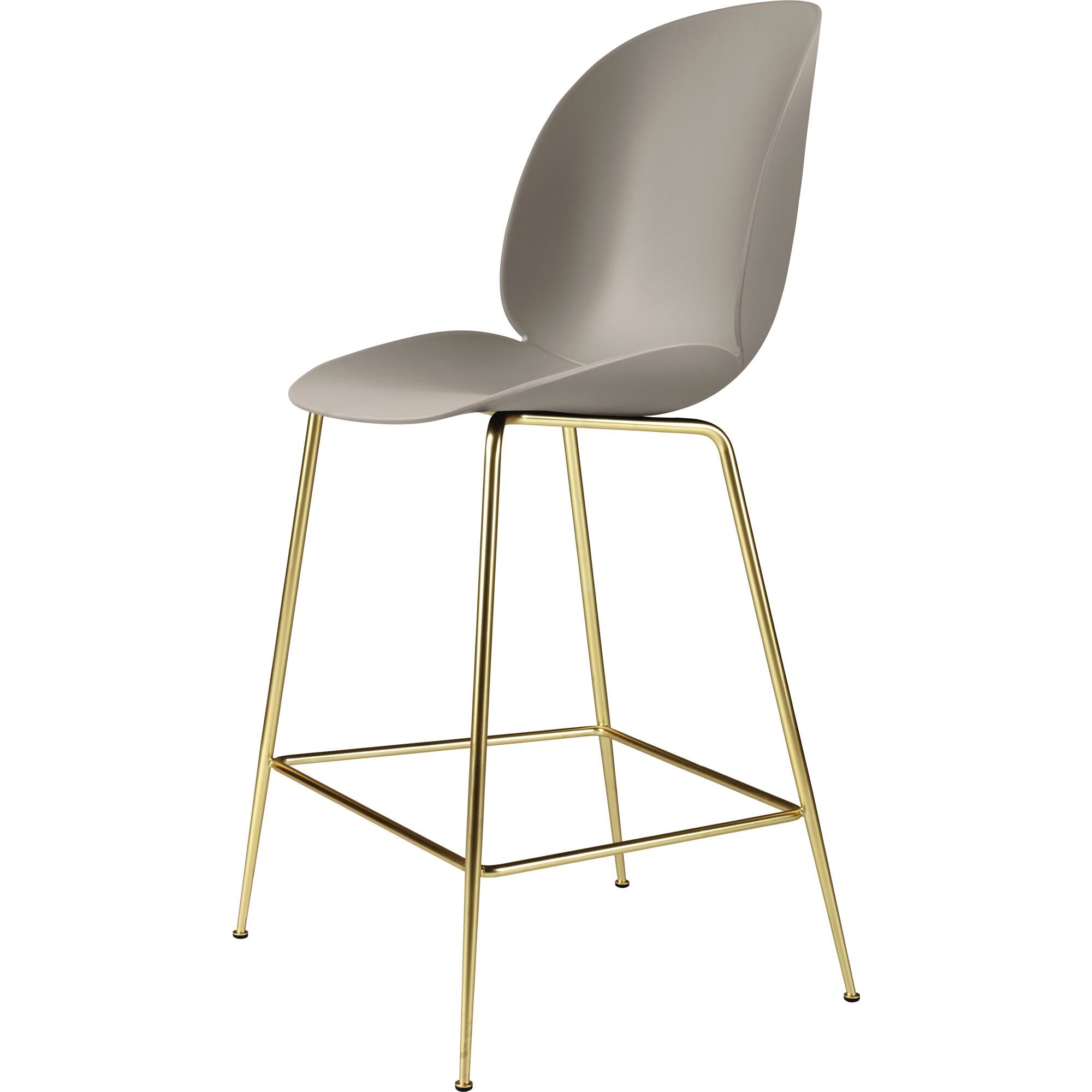 Beetle Barstol H65 Conic Base Messing Semi Mat/New Beige