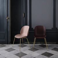 Beetle Dining Chair Conic Base/ Brass Semi Matt/ Sweet Pink 4 Pcs.