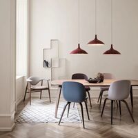 Beetle Dining Chair Wooden Base Oak Semi Matt/ Sweet Pink