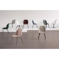 Beetle Dining Chair Wooden Base Oak Semi Matt/ Sweet Pink