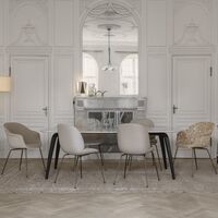 Beetle Dining Chair Wooden Base Oak Semi Matt/ Sweet Pink