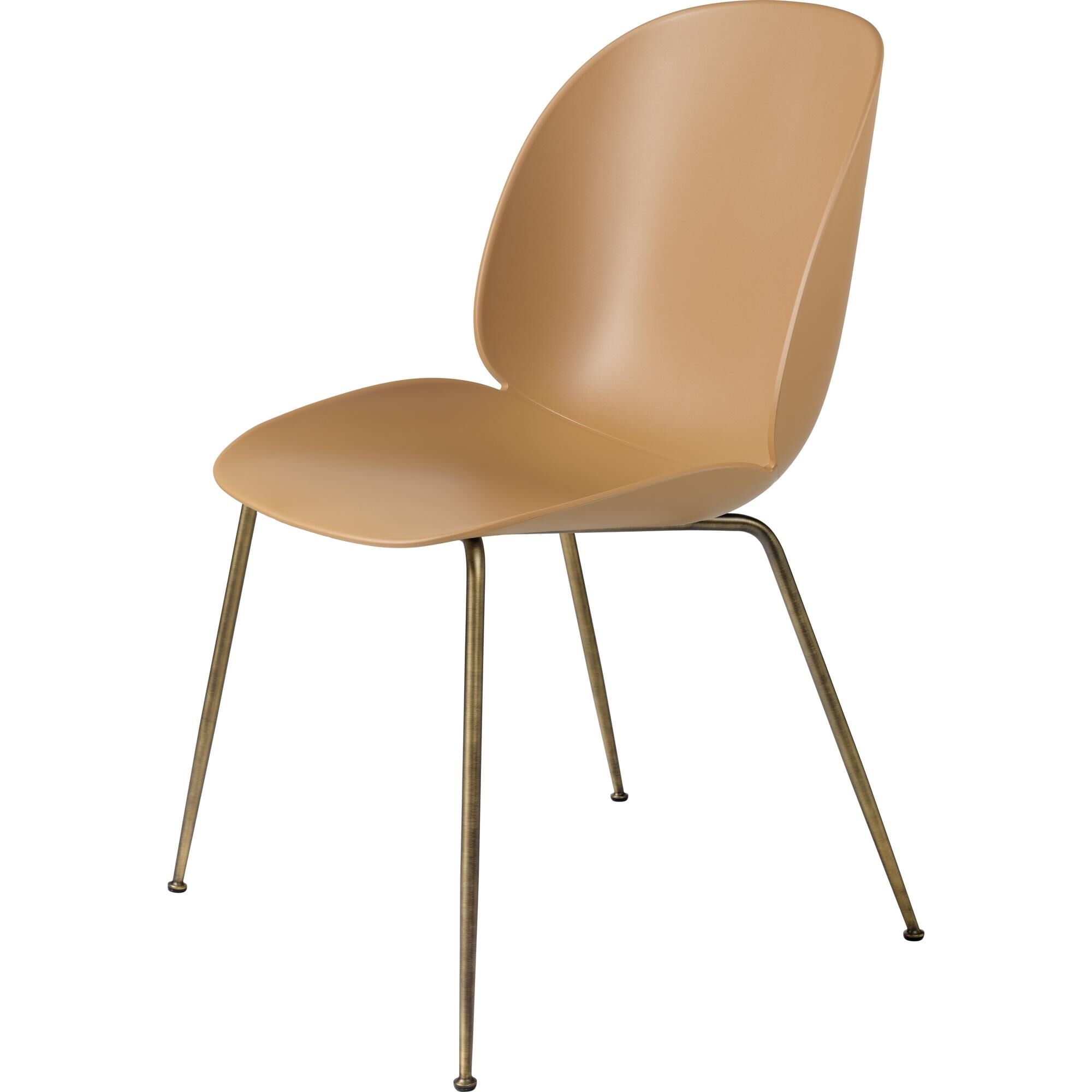 Beetle Spisestol Konisk Base Antikk Messing/Amber