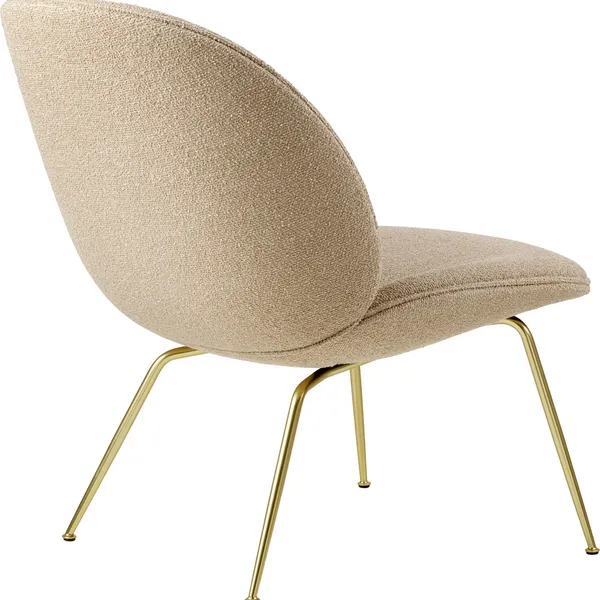 Beetle Sessel Around Bouclé 004 mit Beinen Aus Matt Messing