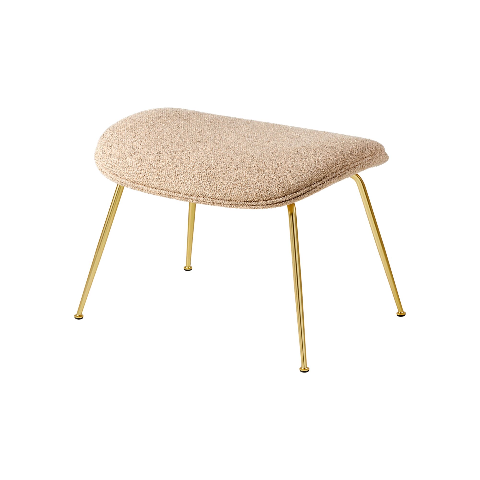 Beetle Ottoman Around Boucl 004 Med Ben I Semi Mat Messing