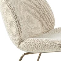 Beetle Sessel Dora Boucle mit Beinen Aus Antikem Messing