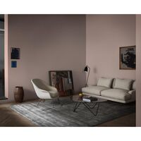 Bat Armchair Dora Bouclé 0001 With Legs In Antique Brass