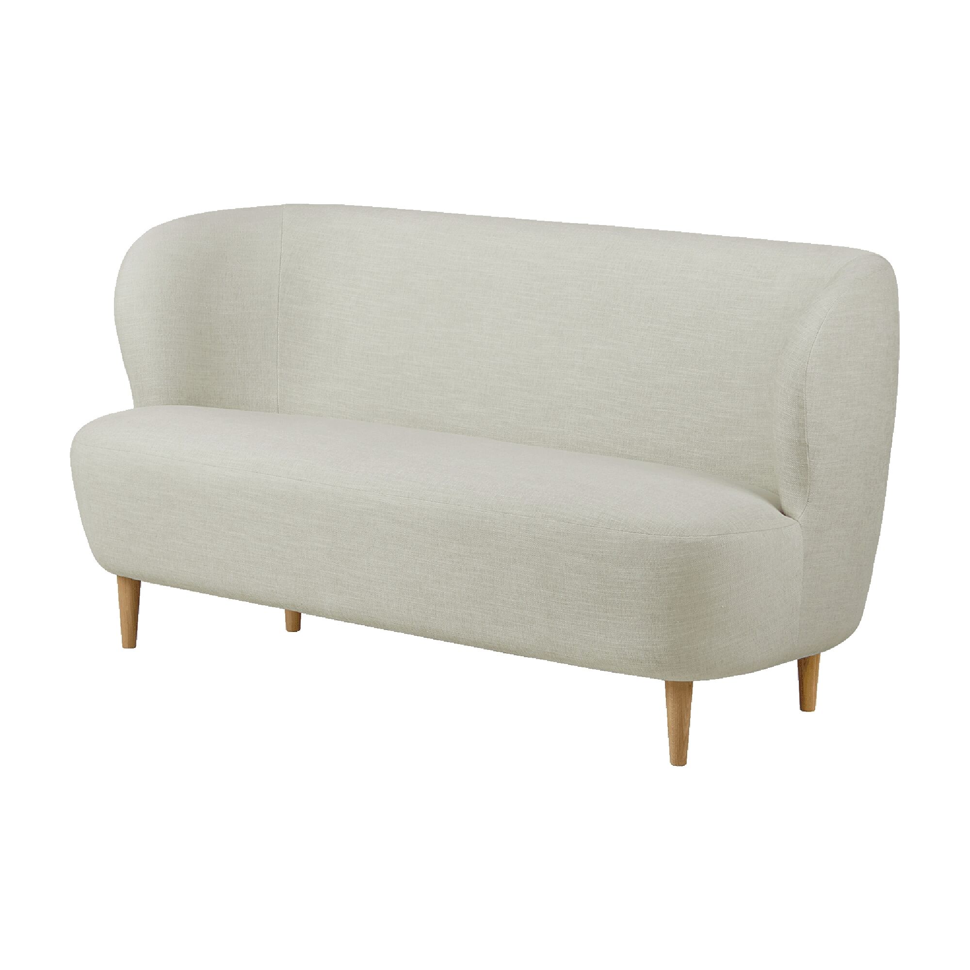 Stay-sofa Trukket i Bonito 091 med Ben i Halvmatt Lakkert Eik