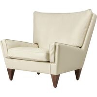 V11 Fauteuil Amerikaans Walnoot/ Crème Leer