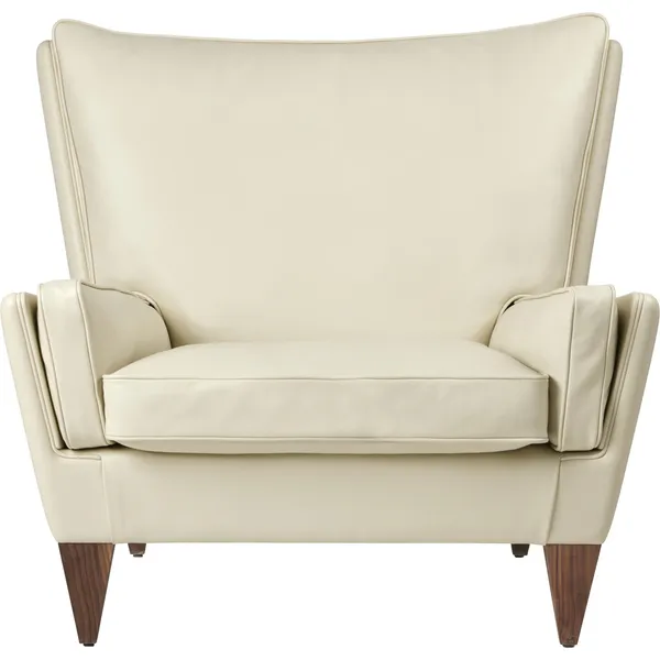 V11 Fauteuil Amerikaans Walnoot/ Crème Leer