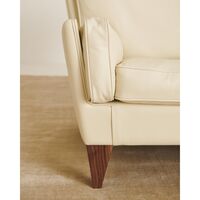 V11 Fauteuil Amerikaans Walnoot/ Crème Leer