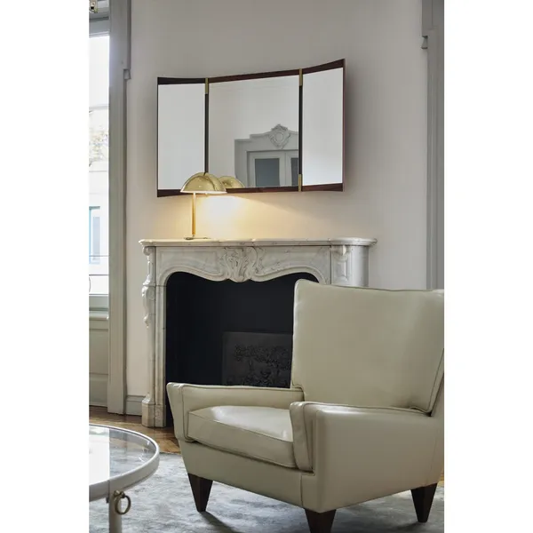 V11 Fauteuil Amerikaans Walnoot/ Crème Leer
