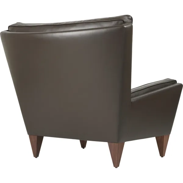V11 Fauteuil Noyer Américain/Cuir Café
