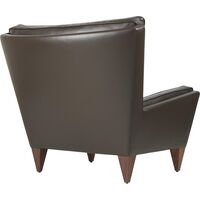 V11 Fauteuil Noyer Américain/Cuir Café