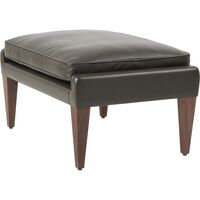 V11 Ottoman American Walnut/ Coffee Leather