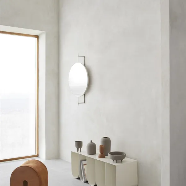 Rotating Mirror Beige