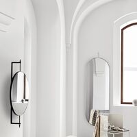 Rotating Full Size Mirror Beige