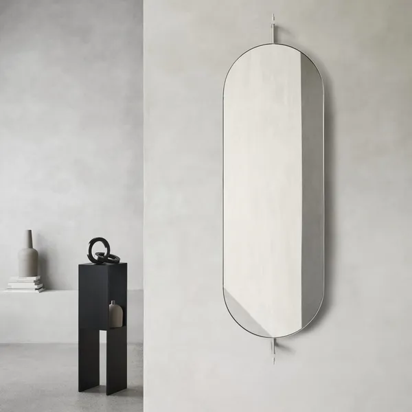 Rotating Full Size Mirror Beige