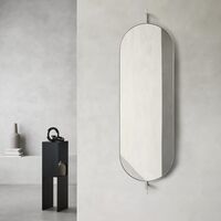 Rotating Full Size Mirror Beige