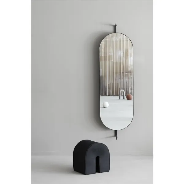 Rotating Full Size Mirror Beige
