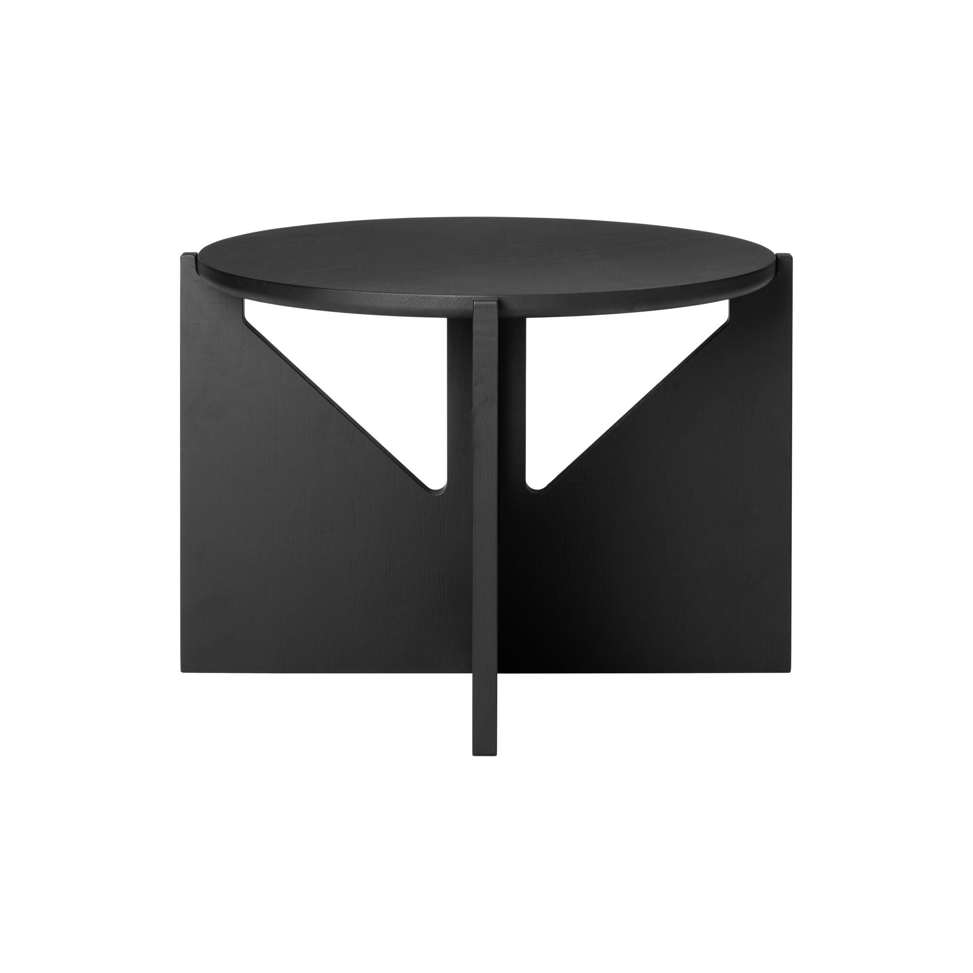 Enkelt Salongbord Sort Lakkert Eik