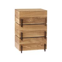 Stack Storage Boxes Oiled Oak & Walnut 3 Pieces