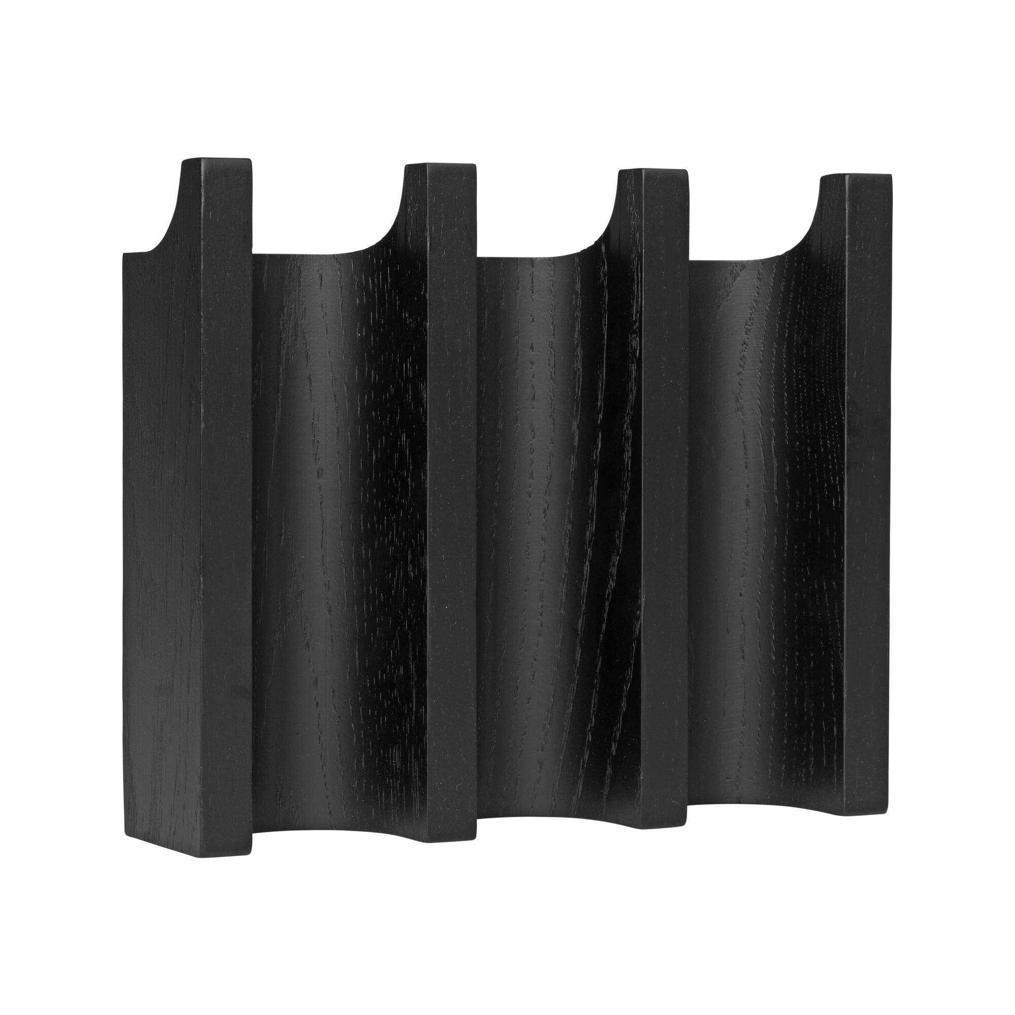 Porte-manteau Colonne en Chêne Laqué Noir
