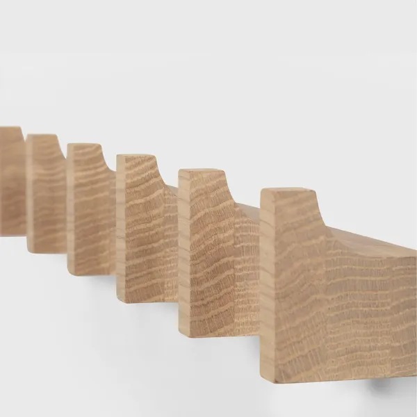 Column Coat Rack Long Light Oak