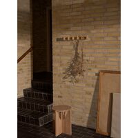 Column Coat Rack Long Light Oak