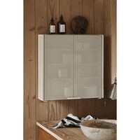 Grid Wall Cabinet Beige