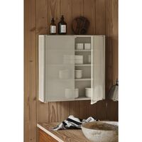 Grid Wall Cabinet Beige