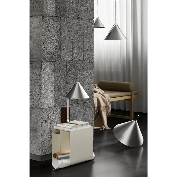Curved Sofabord Beige