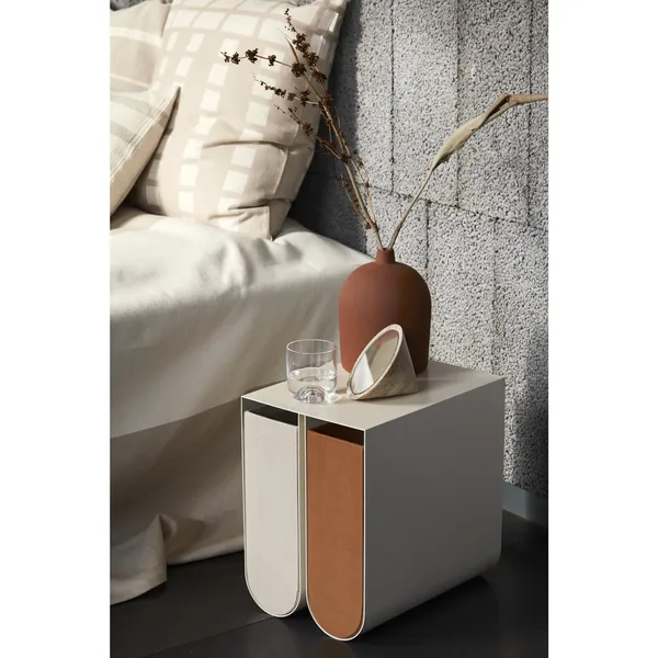 Curved Sofabord Beige