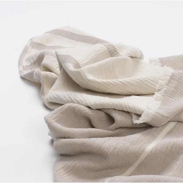 Architecture Plaid Algodón Blanco Roto/ Beige Melange