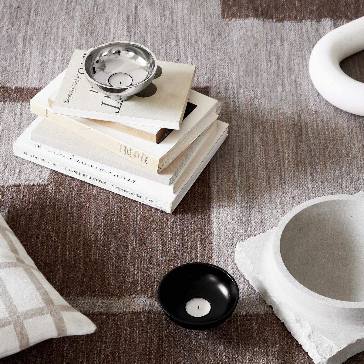 Contemporary Kelim Rug Off-White/ Brown 300 cm