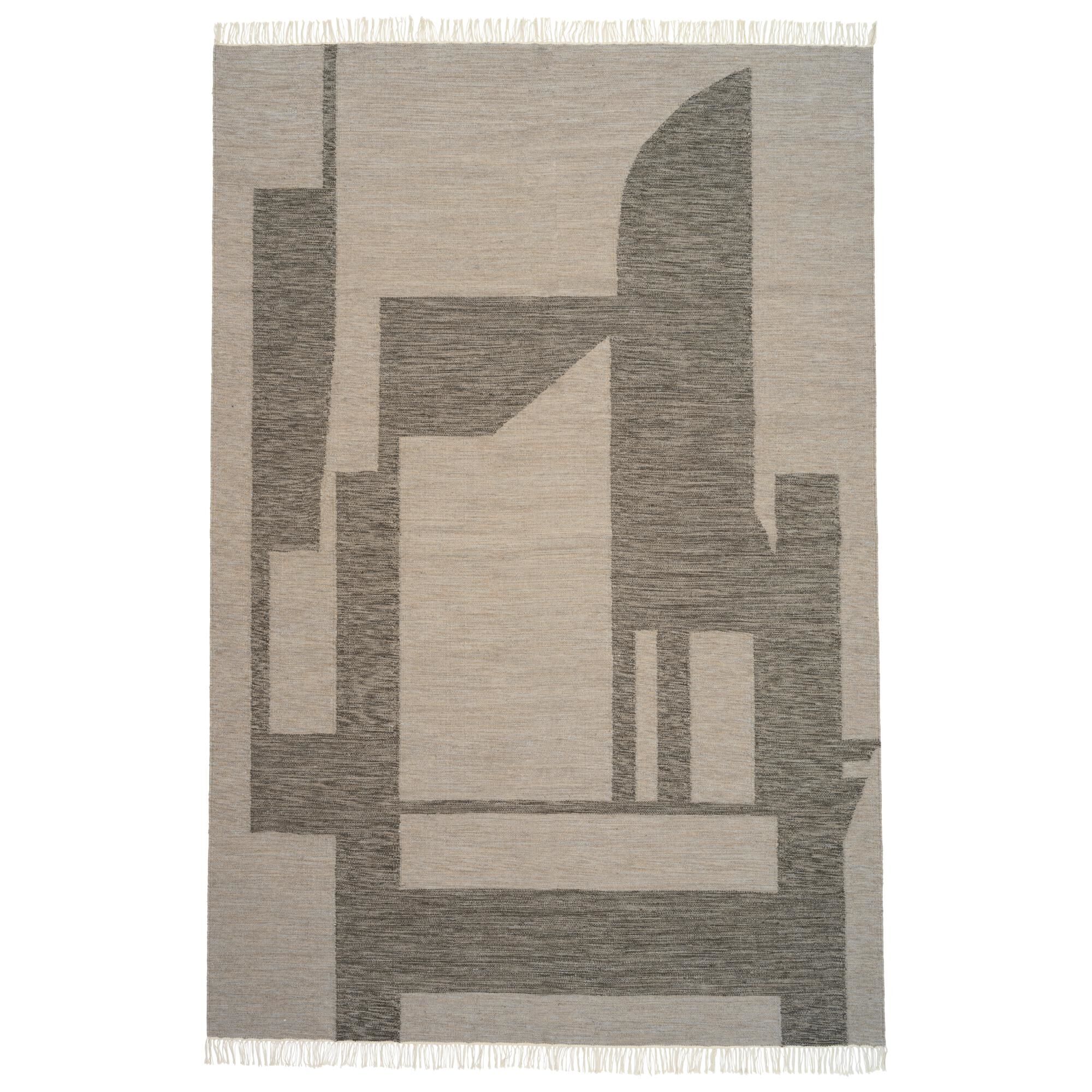 Contemporary Kelim Rug Off-White/ Grå 300 cm