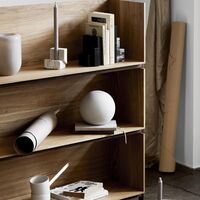Stack Bookcase Single Oak & Walnut